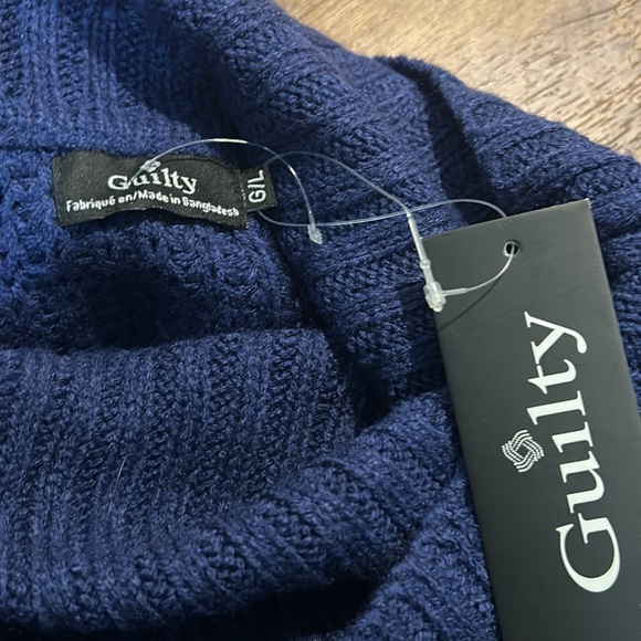 Navy Blue Cowl Neck Sweater Size L - Picture 3 of 3